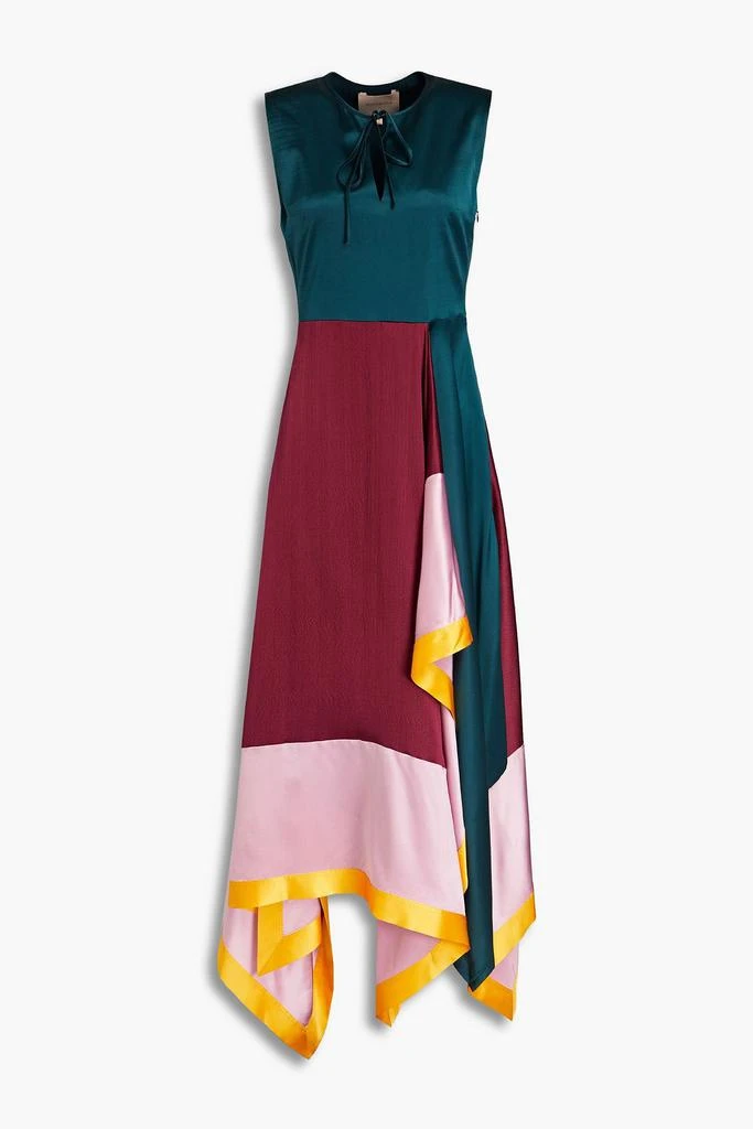 商品ROKSANDA|Color-block silk-satin maxi dress,价格¥4952,第3张图片详细描述