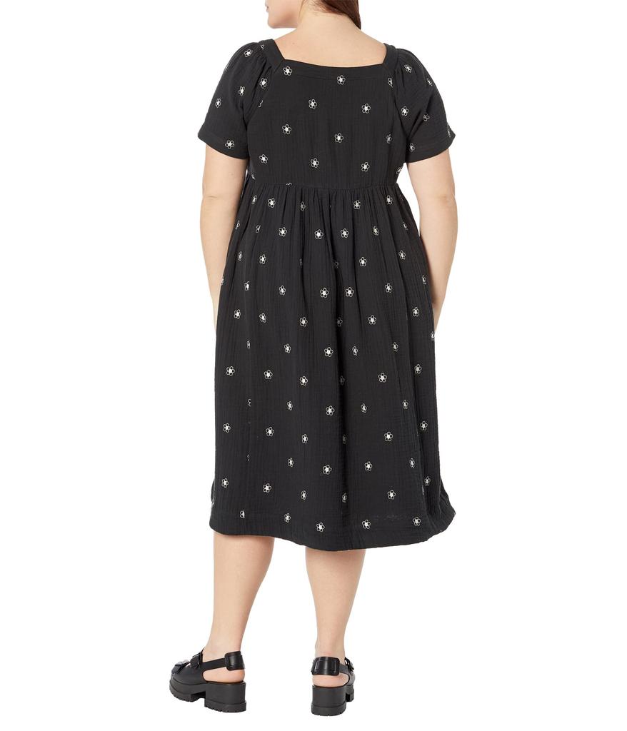 Plus Melanie Short Sleeve Square Neck Easy Midi Dress商品第2张图片规格展示