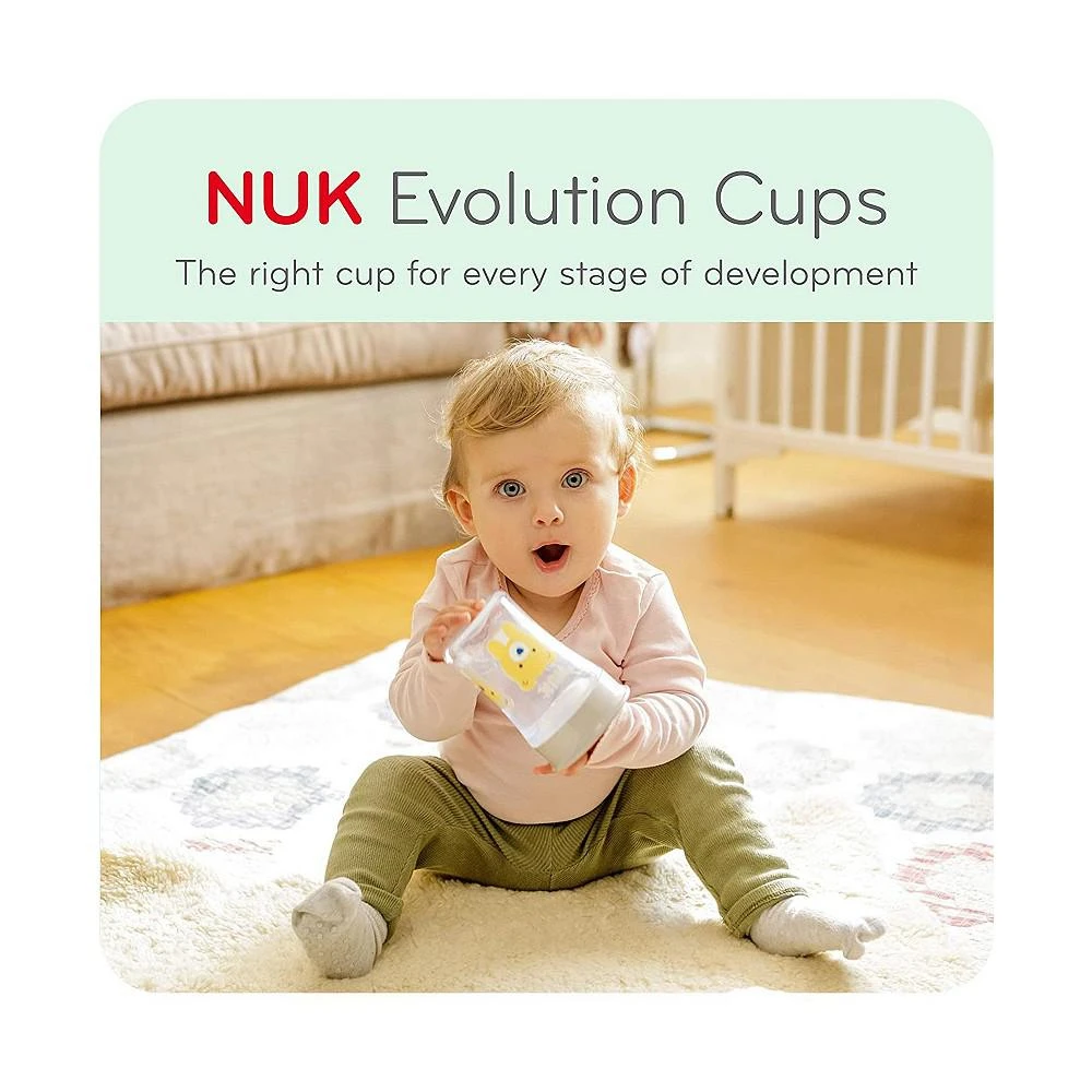 商品NUK|Evolution Straw Cup, Leak proof, 8 ounce, 2 pack, Green,价格¥121,第3张图片详细描述