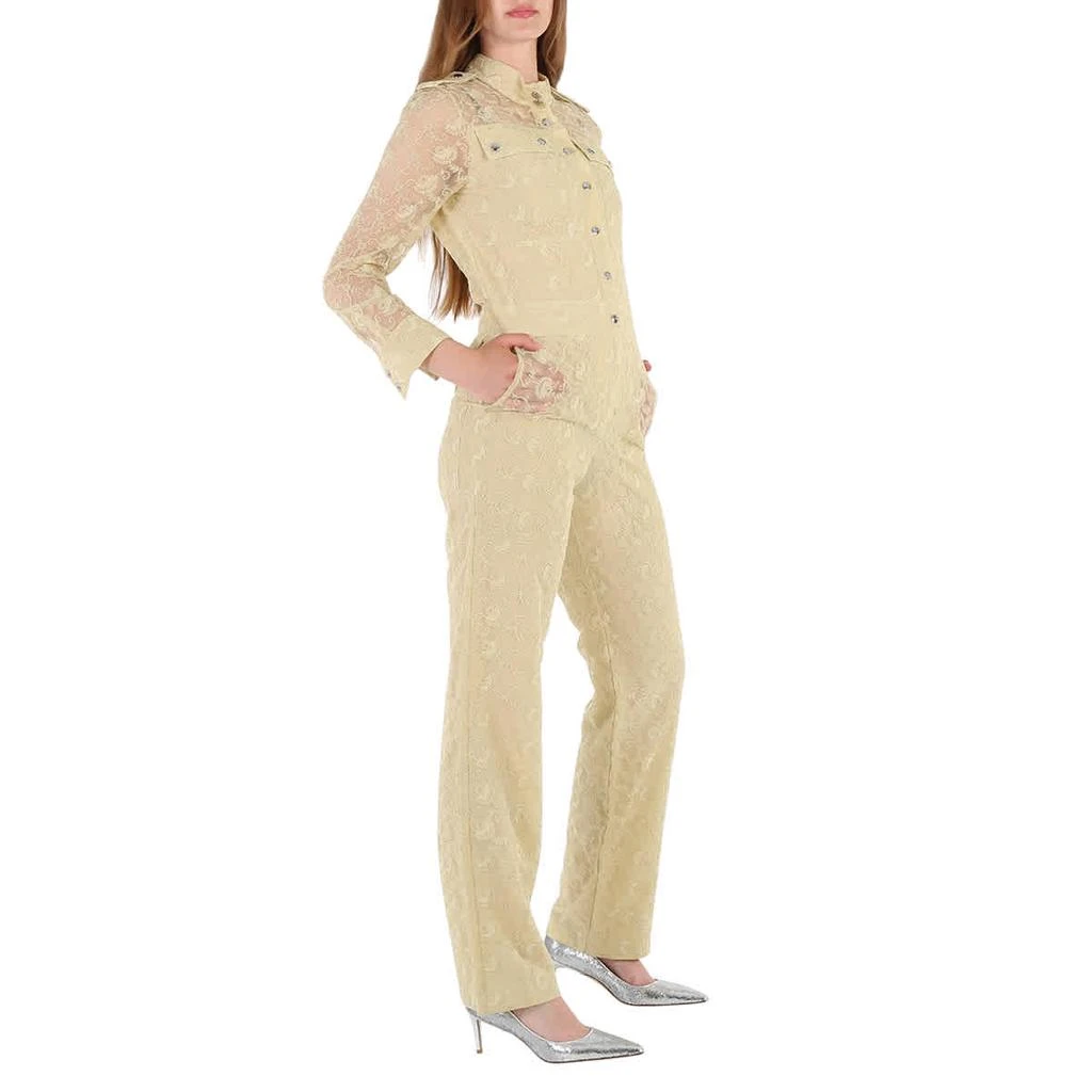 商品Burberry|Burberry Ladies Pale Yellow Floral Lace Jumpsuit, Brand Size 10 (US Size 8),价格¥8720,第2张图片详细描述