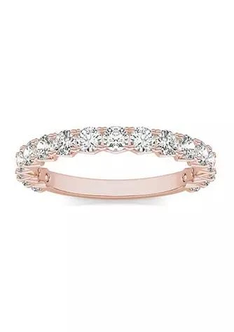 商品Charles & Colvard|Colvard Charles Colvard 1.08 Ct. T.w. Lab Created 2.5Mm Moissanite Semi Eternity Band In 14K Gold,价格¥5646,第1张图片