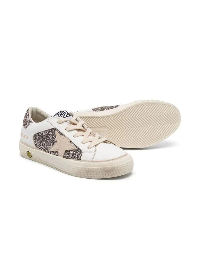 商品Golden Goose|May Leather And Glitter Upper Suede Star Glitter Heel,价格¥1882,第2张图片详细描述