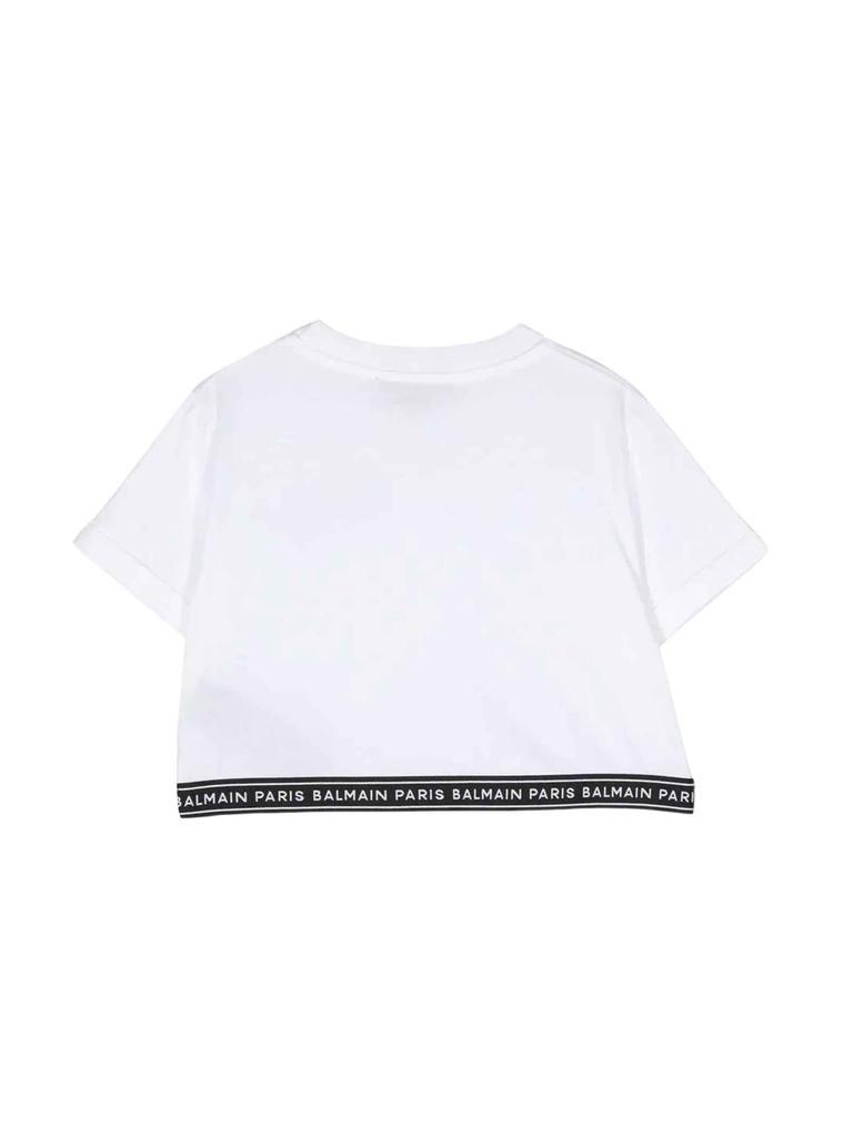 商品Balmain|Balmain White T-shirt Girl,价格¥1411,第4张图片详细描述