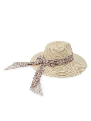 商品KENDALL & KYLIE|Resort Leopard-Print Band Panama Hat,价格¥198,第2张图片详细描述