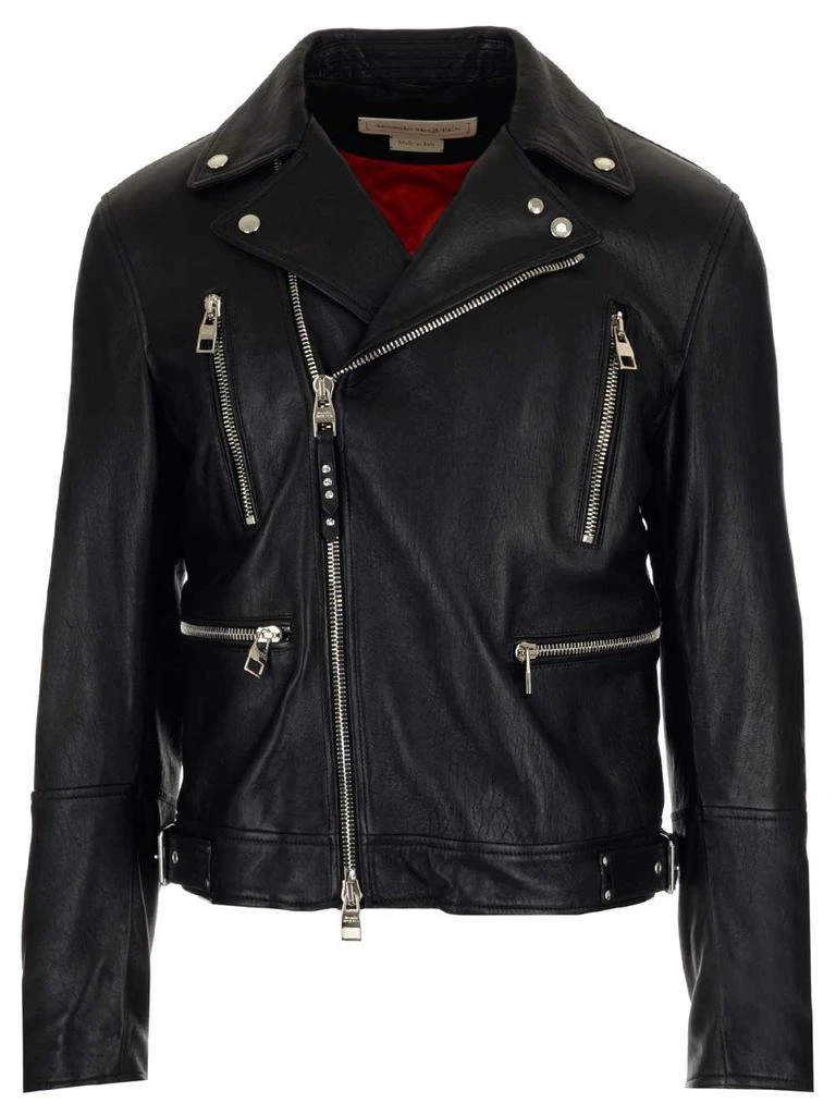 商品Alexander McQueen|Alexander McQueen Zip-Up Biker Jacket,价格¥23763,第1张图片