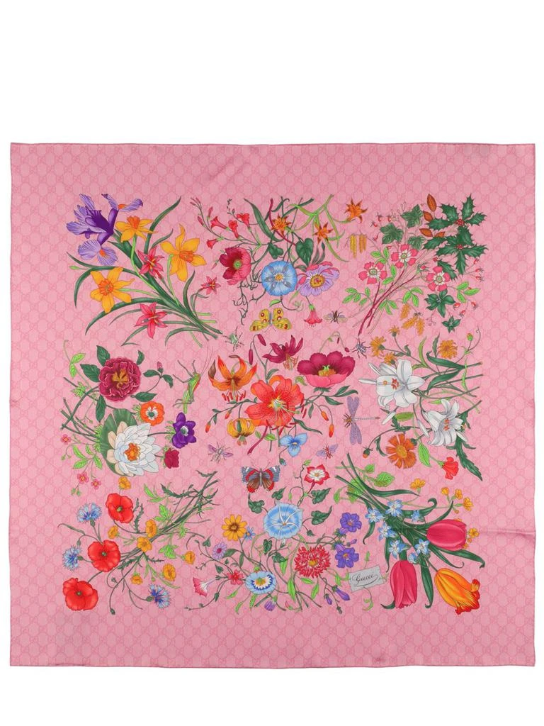 商品Gucci|Flora Silk Scarf,价格¥3785,第1张图片