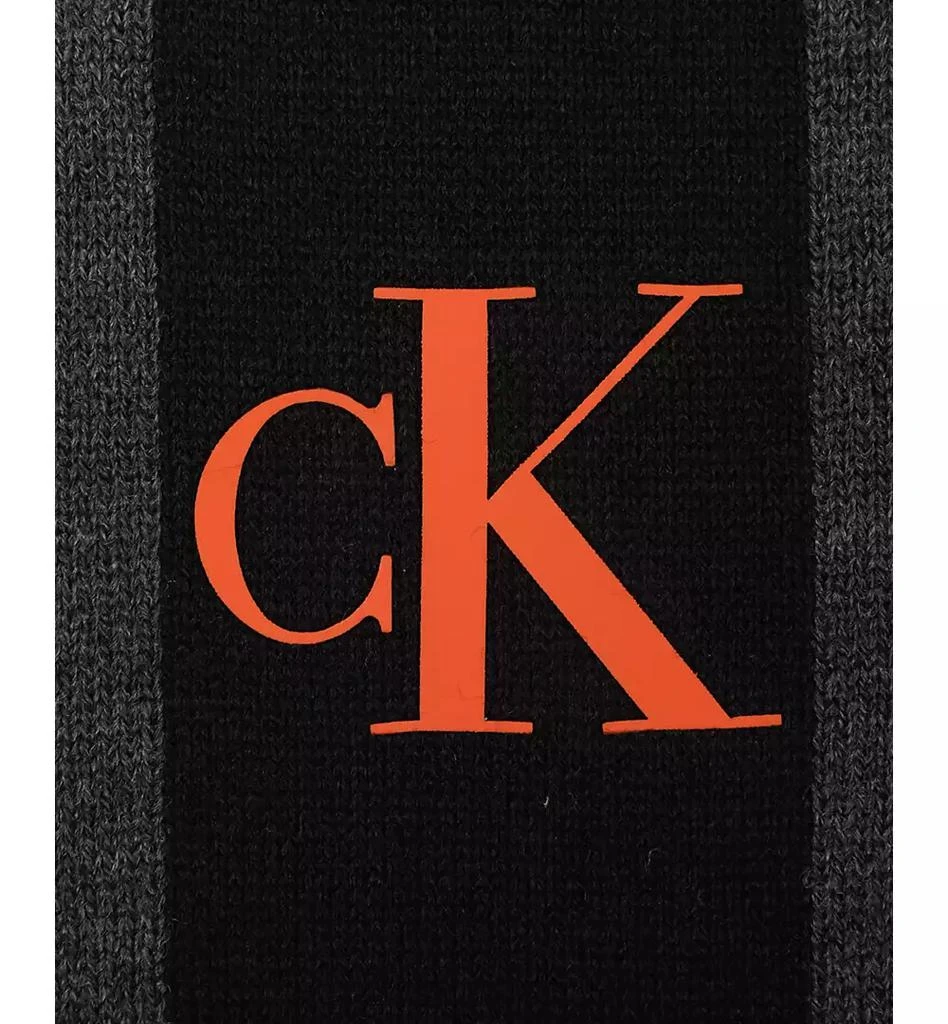 商品Calvin Klein|Men's Silicone CK Monogram Logo Scarf & Beanie Hat Set,价格¥648,第2张图片详细描述