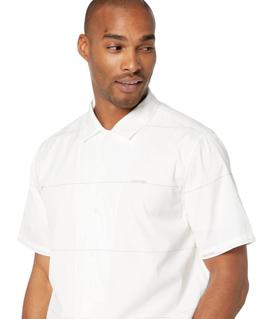 商品Calvin Klein|Short Sleeve Stripe Easy Shirt,价格¥281-¥313,第5张图片详细描述