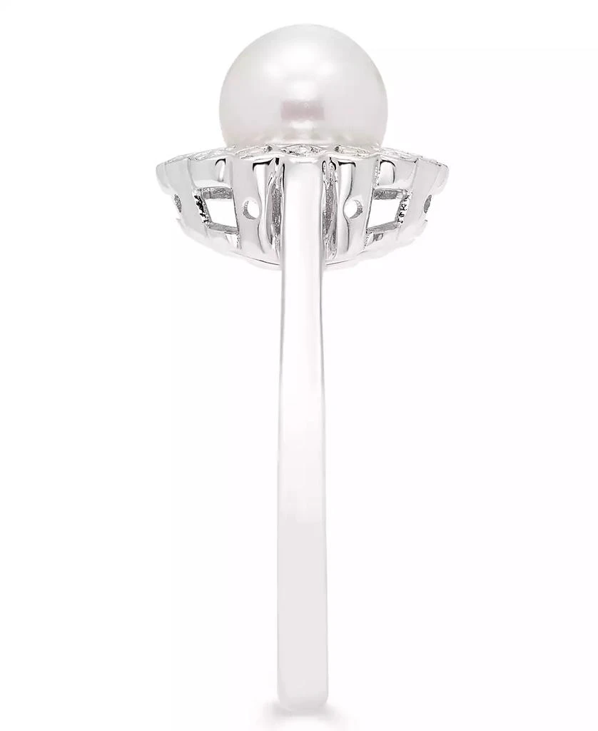 商品Macy's|Cultured Freshwater Pearl (7 mm) Diamond Accent Ring in Sterling Silver,价格¥1543,第3张图片详细描述