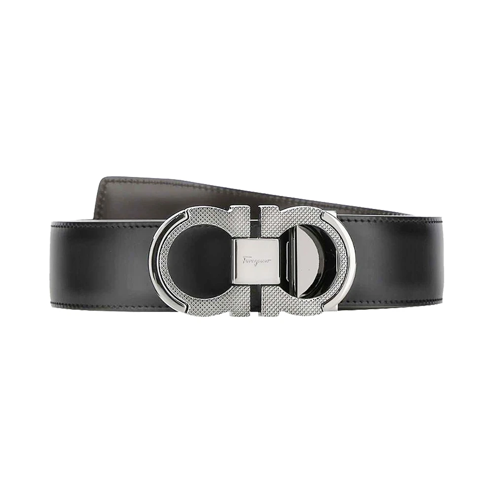 SALVATORE FERRAGAMO 男士黑色小牛皮腰带 67A282-742648【包装随机，部分无包装盒】 商品