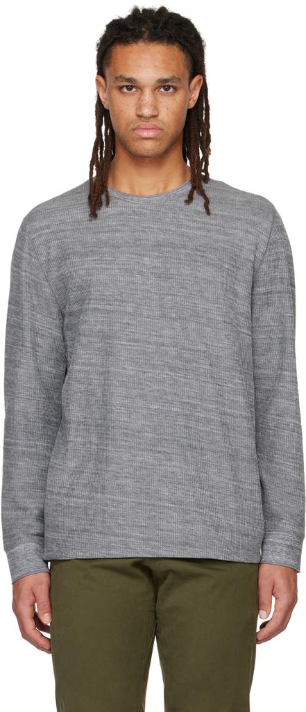 Gray Thermal Long Sleeve T-Shirt商品第1张图片规格展示