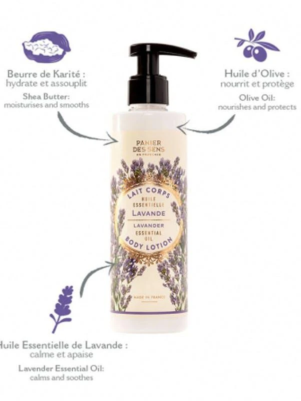 商品Panier Des Sens|Lavender Body Lotion with Natural Essential Oil 8.4floz/250ml,价格¥149,第2张图片详细描述