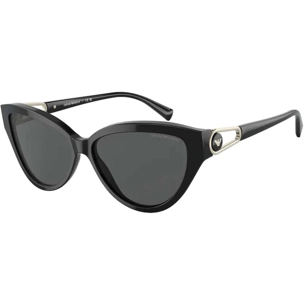 商品Emporio Armani|Emporio Armani Women's Sunglasses - Shiny Black Plastic Cat Eye Frame | 4192F 501787,价格¥649,第1张图片