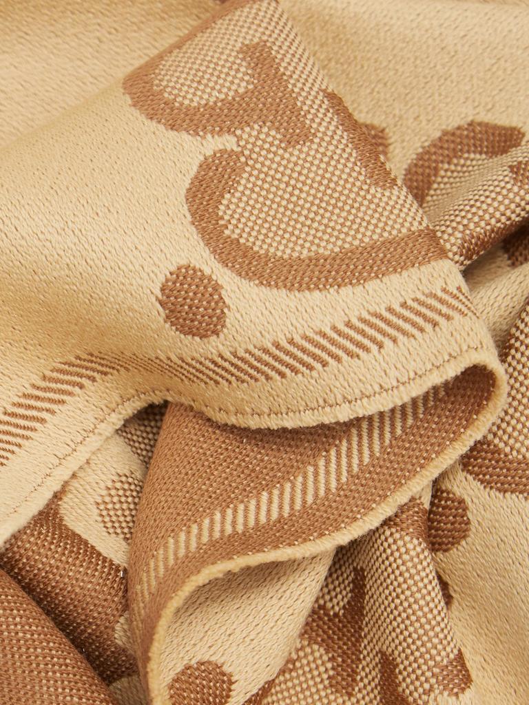 商品Gucci|GG logo-jacquard wool-blend scarf,价格¥2851,第4张图片详细描述