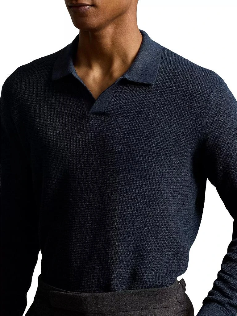 商品Ralph Lauren|Linen Mesh Collared Sweater,价格¥2009,第5张图片详细描述