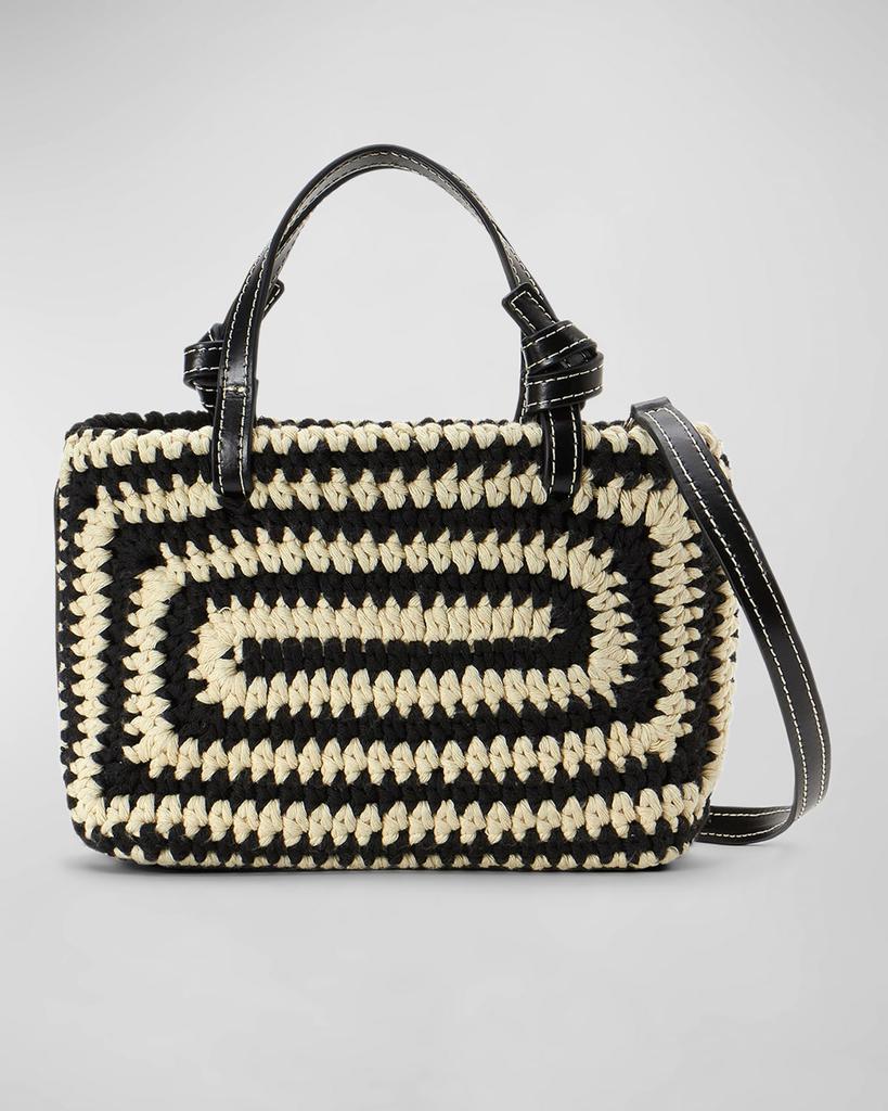 Ria Two-Tone Crochet Top-Handle Bag商品第1张图片规格展示