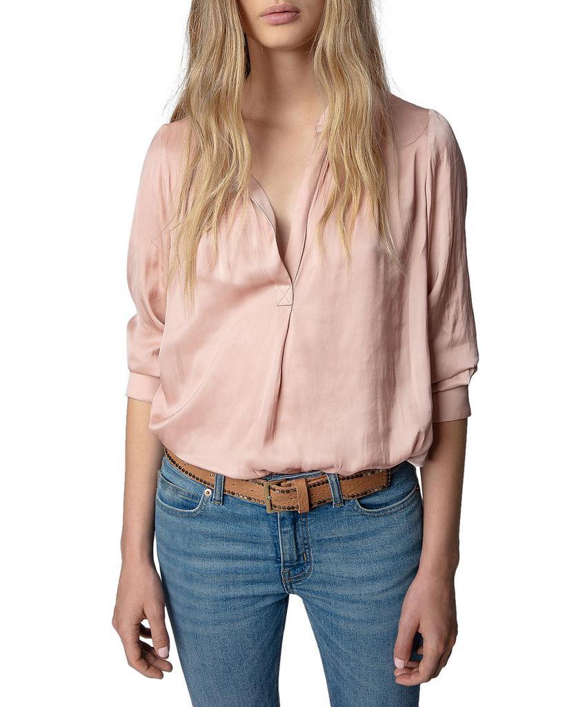 商品Zadig&Voltaire|Tink Satin Blouse,价格¥1280,第1张图片