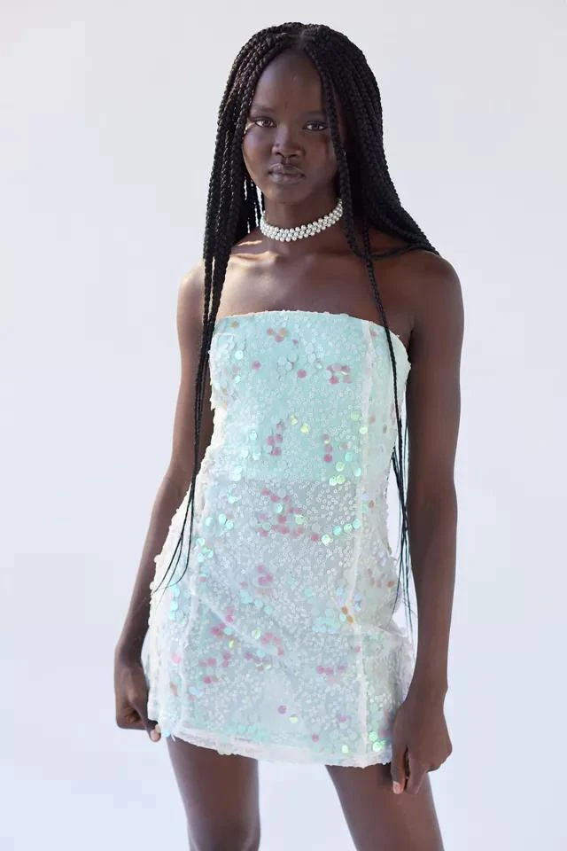 商品Urban Outfitters|UO Aqua Sequin Mini Dress,价格¥234,第1张图片