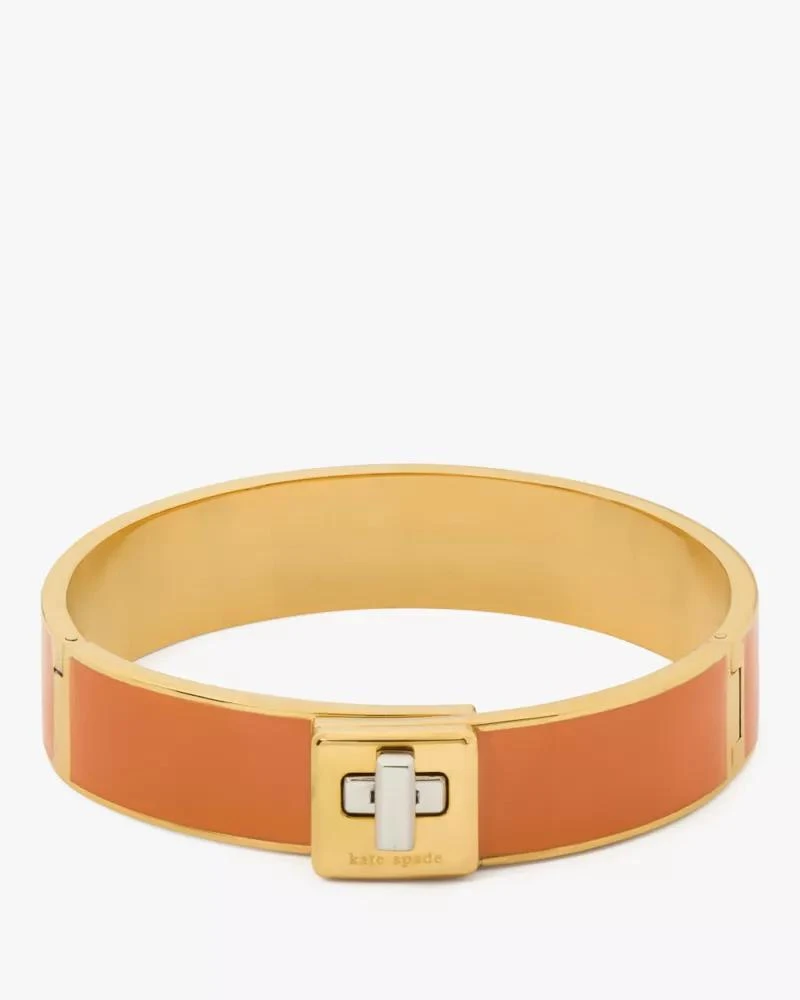 商品Kate Spade|Phoebe Enamel Turnlock Bangle,价格¥532,第1张图片