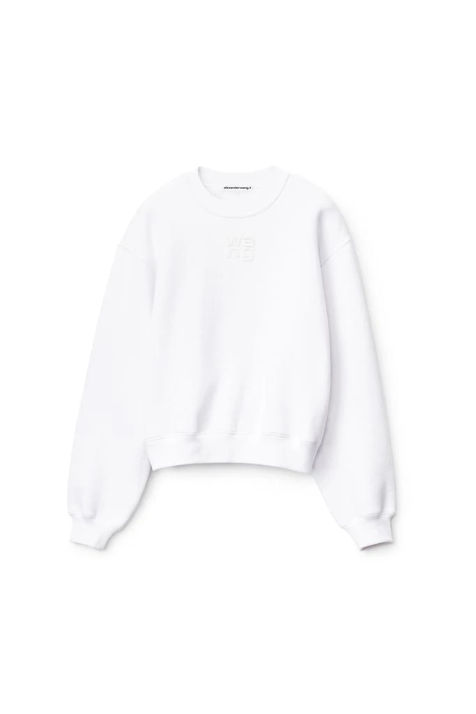 商品Alexander Wang|PUFF LOGO SWEATSHIRT IN STRUCTURED TERRY,价格¥2254,第1张图片