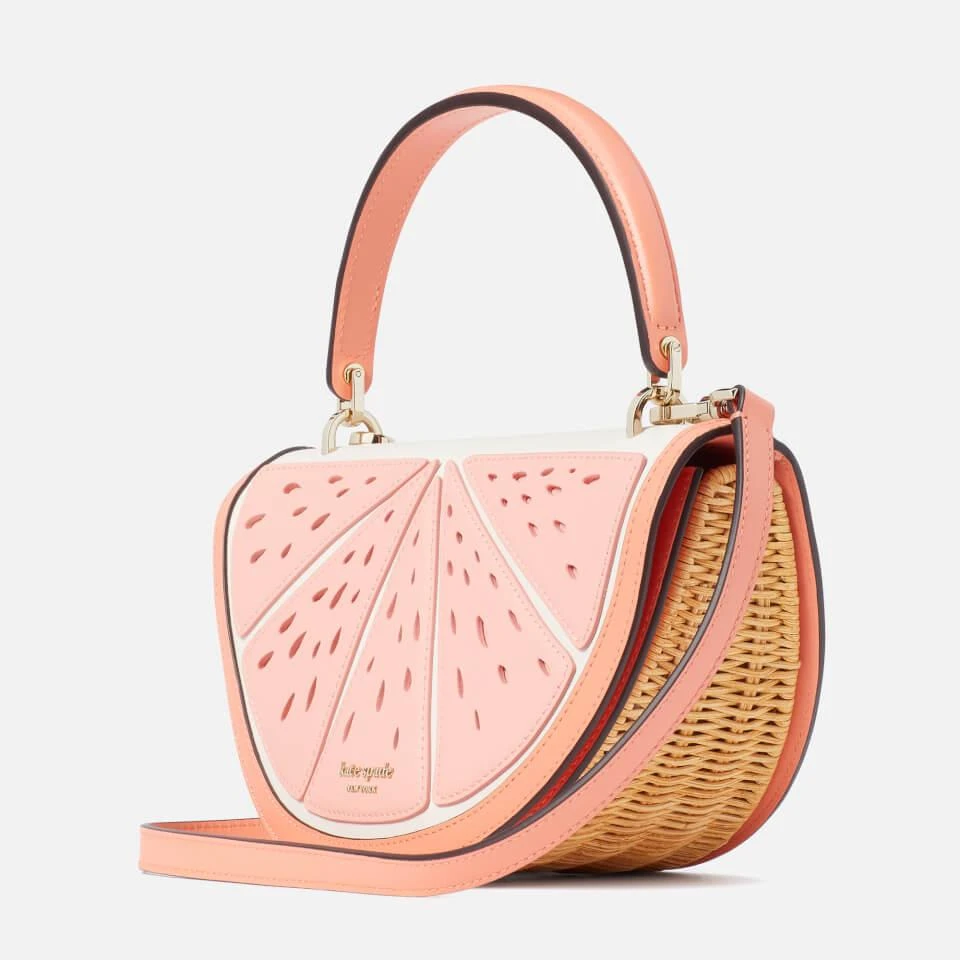 商品Kate Spade|Kate Spade New York Women's Squeeze Wicker Grapefruit Cross Body Bag - Pink Moon,价格¥2217,第2张图片详细描述