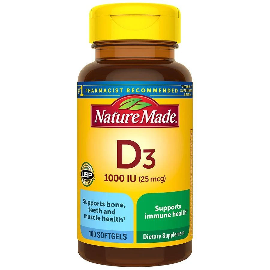 商品Nature Made|Vitamin D3 1000 IU (25 mcg) Softgels,价格¥119,第1张图片
