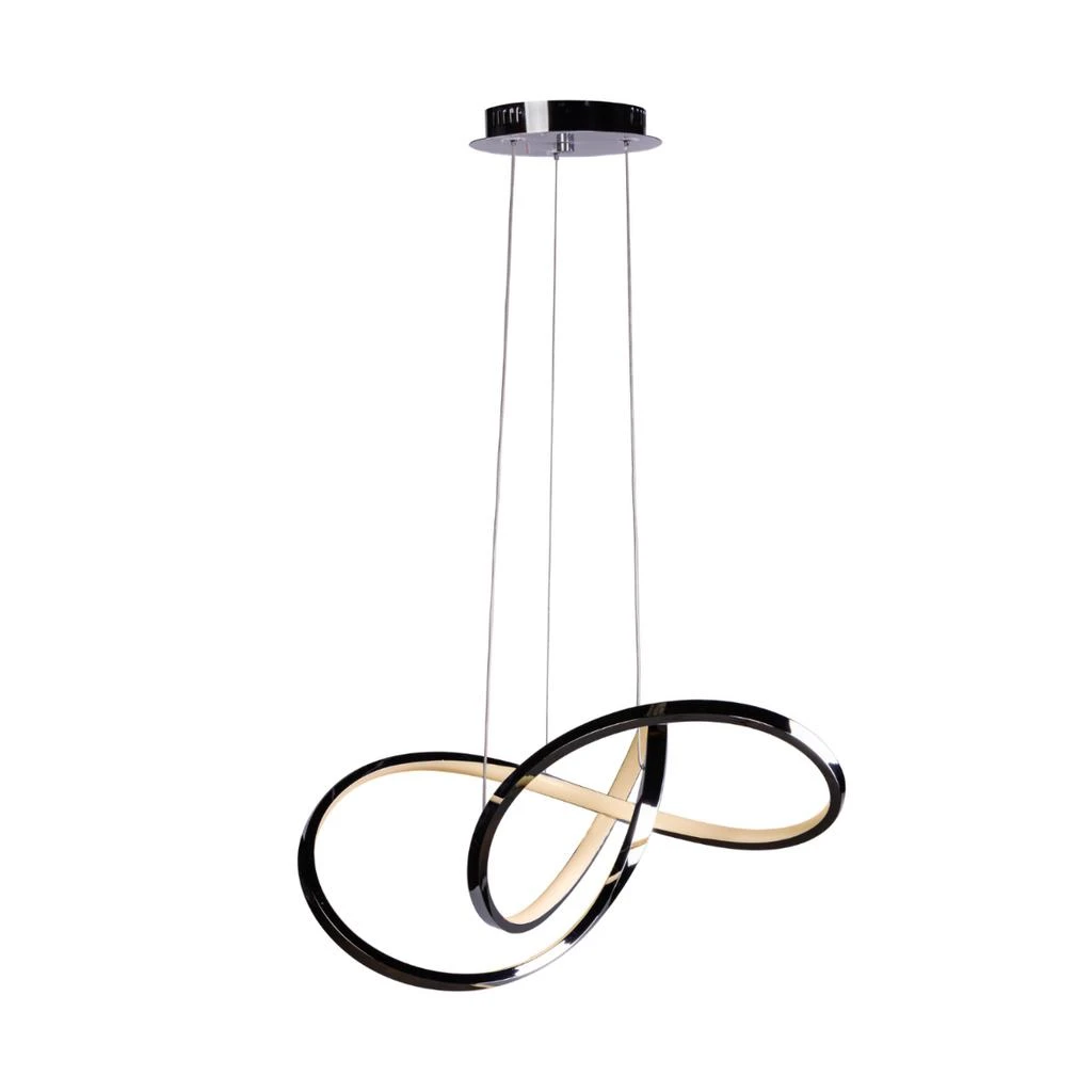 商品Finesse Decor|Knotted LED Dimmable Chandelier // Chrome,价格¥4152,第3张图片详细描述