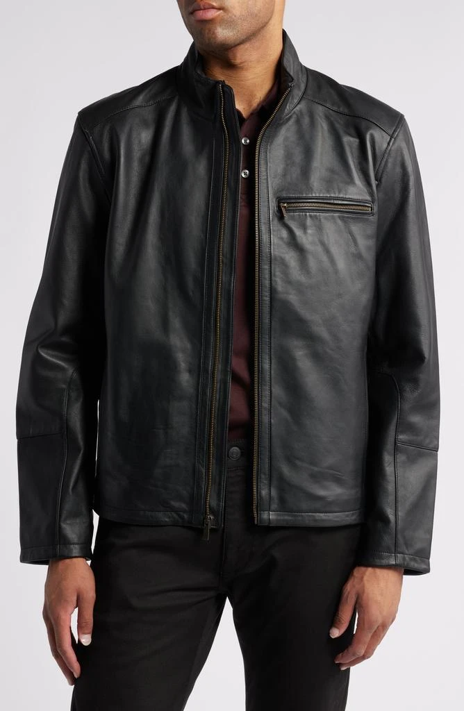 商品Cole Haan|Classic Leather Moto Jacket,价格¥1517,第1张图片