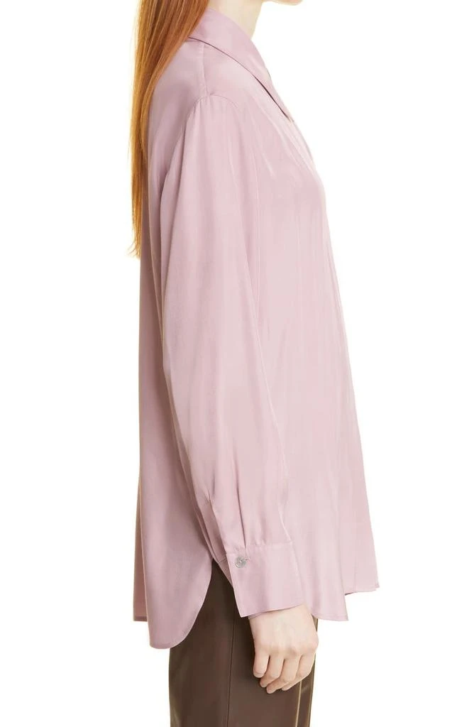 商品Vince|Relaxed Long Sleeve Silk Blend Button-Up Blouse,价格¥1390,第3张图片详细描述