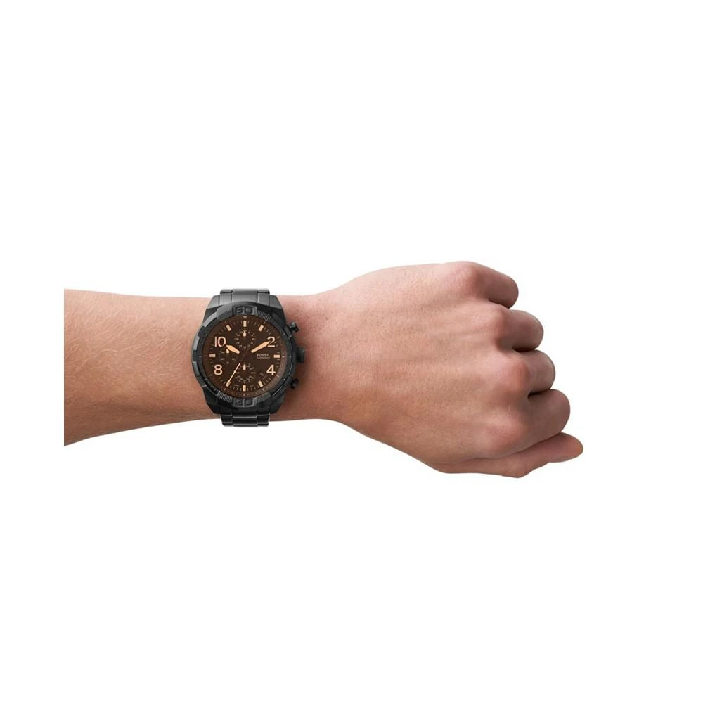 商品Fossil|Men's Bronson Black Stainless Steel Bracelet Watch 50mm,价格¥1645,第4张图片详细描述