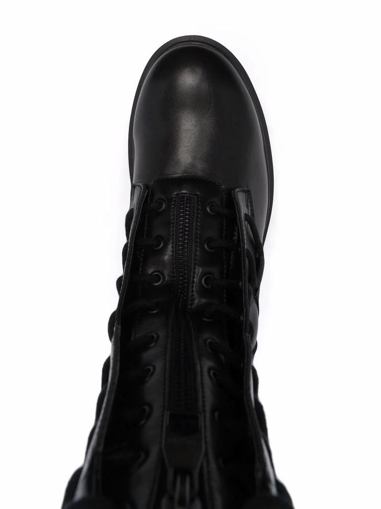 Versace Jeans Men's  Black Leather Ankle Boots商品第4张图片规格展示