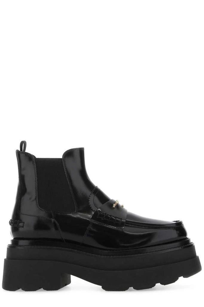 商品Alexander Wang|Alexander Wang Logo Plaque Slip-On Platform Boots,价格¥5199,第1张图片