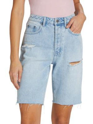 商品Ksubi|Brooklyn Distressed Denim Long Shorts,价格¥396,第1张图片
