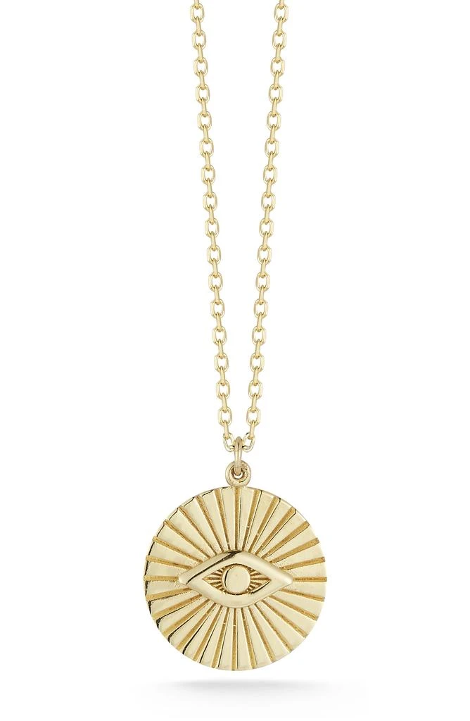 商品Ember Fine Jewelry|14K Gold Evil Eye Pendant Necklace,价格¥3072,第1张图片