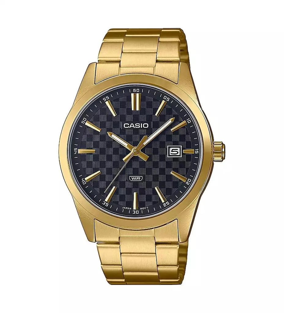 商品Casio|Men's Three-Hand Gold-Tone Stainless Steel Watch 41mm, MTPVD03G-1A,价格¥414,第1张图片