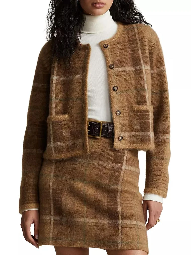 商品Ralph Lauren|Plaid Alpaca-Blend Cardigan,价格¥2758,第3张图片详细描述