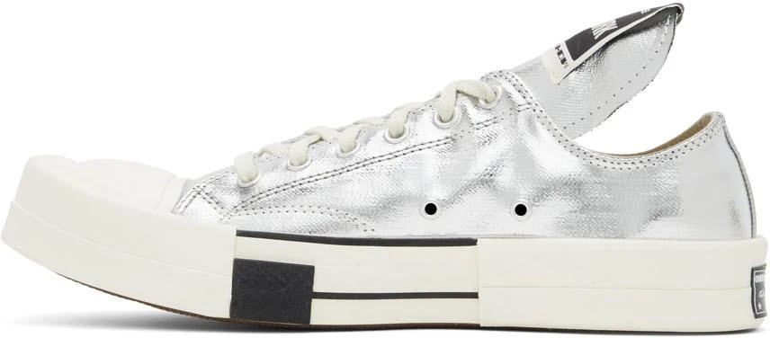 商品Rick Owens|Silver Converse Edition Turbodrk Chuck 70 Low Sneakers,价格¥526,第3张图片详细描述