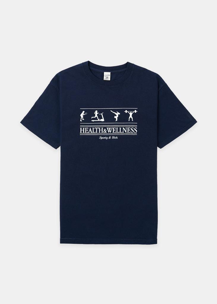 Sporty & Rich Navy Health & Wellness T-Shirt商品第1张图片规格展示