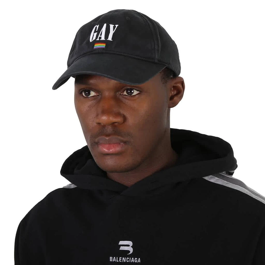 商品Balenciaga|Black Gay Pride 2021 Embroidered Baseball Cap,价格¥2234,第1张图片