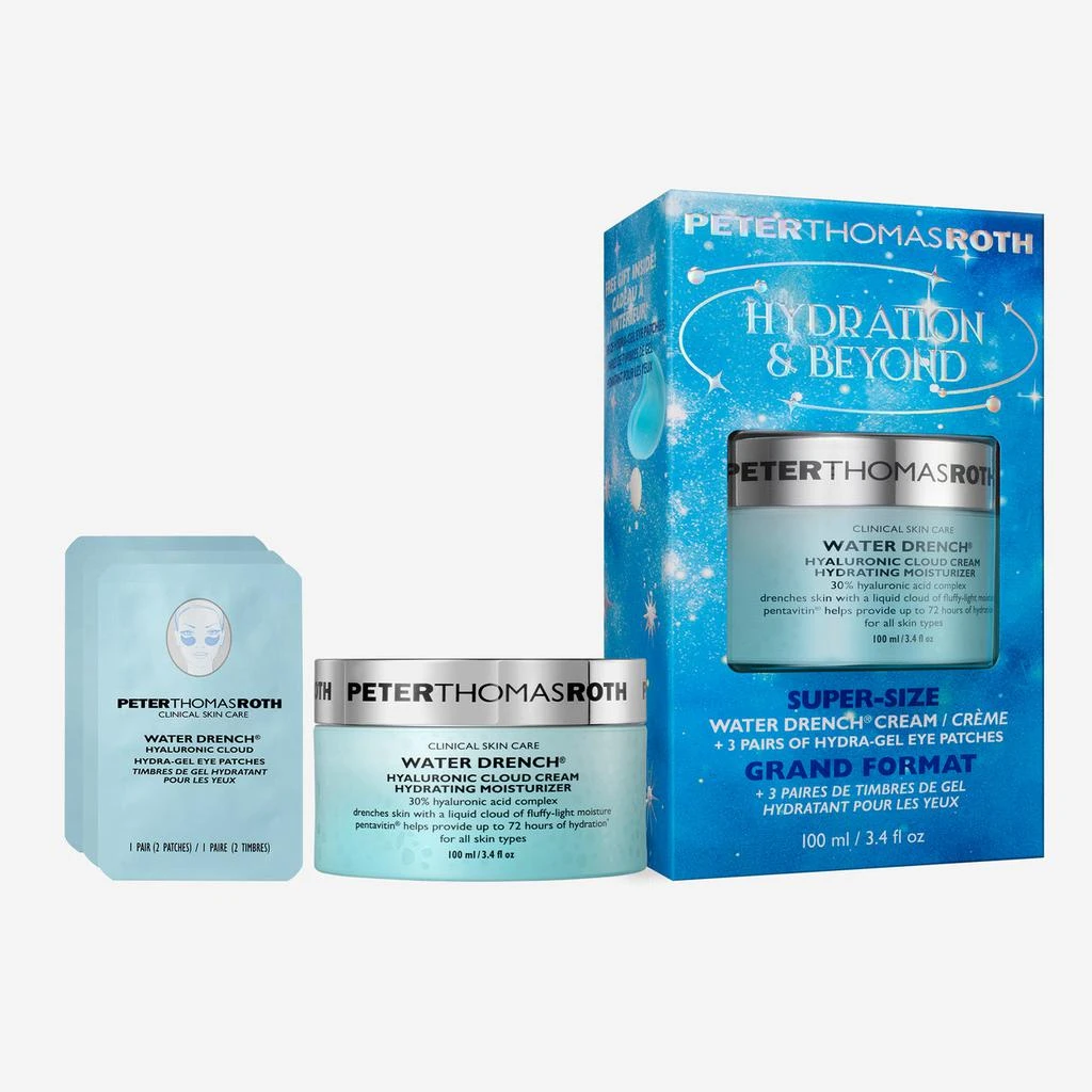 商品Peter Thomas Roth|Hydration & Beyond Super-Size Water Drench Cream and Bonus Hydra-Gel Eye Patches,价格¥413,第1张图片