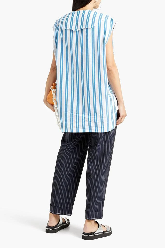 商品Ganni|Oversized striped cotton-poplin shirt,价格¥376,第3张图片详细描述