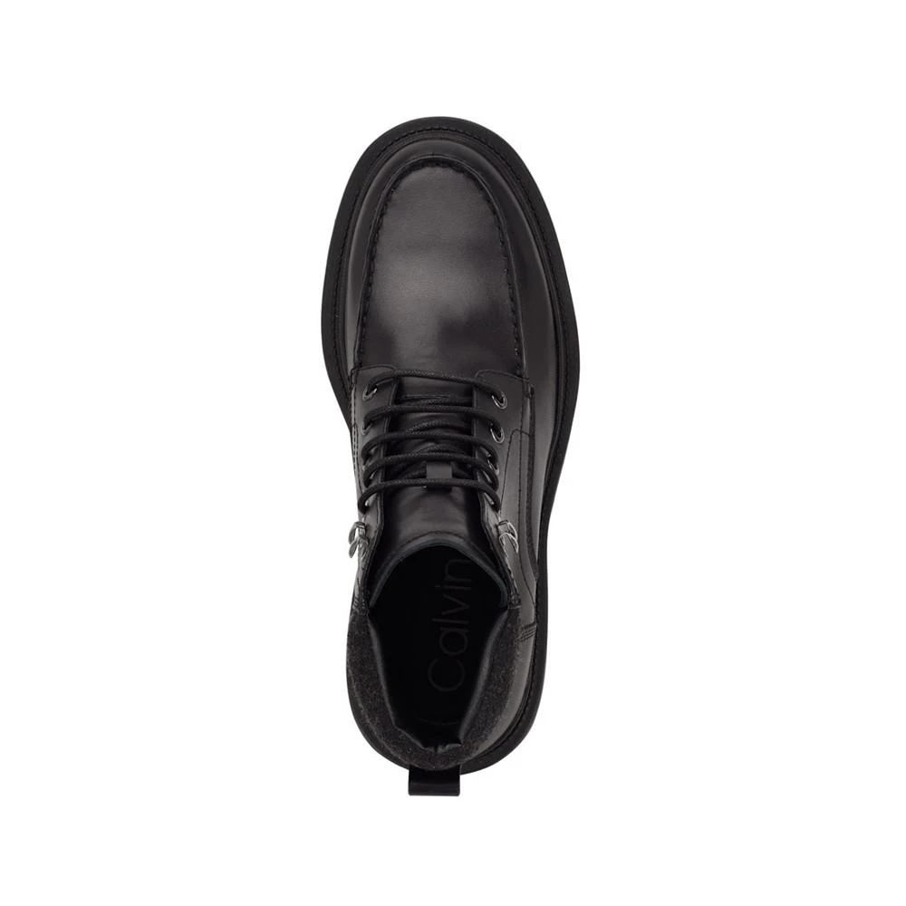 商品Calvin Klein|Men's Trophy Lug Moc Toe Lace Up Boots,价格¥1354,第4张图片详细描述