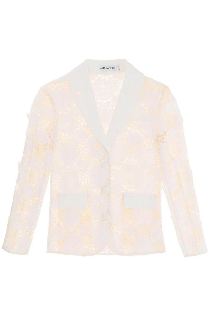 商品Self Portrait|COTTON FLORAL LACE JACKET,价格¥1836,第1张图片