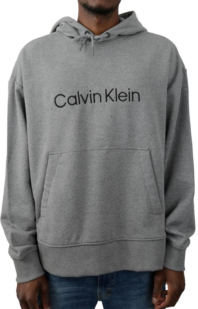 商品Calvin Klein|Logo Terry Pullover Hoodie - Medium Grey Heather ,价格¥288,第1张图片