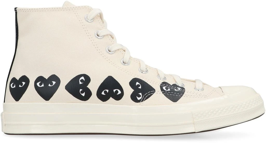 商品Comme des Garcons|IVORY CANVAS COMME DES GARÃ§ONS X CONVERSE SNEAKERS,价格¥1306,第2张图片详细描述