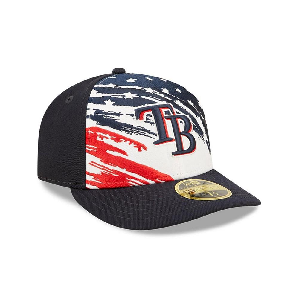 Men's Navy Tampa Bay Rays 2022 4th of July Low Profile 59FIFTY Fitted Hat商品第4张图片规格展示