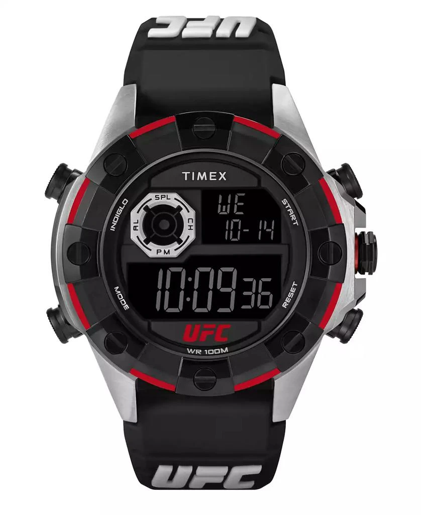 商品Timex|UFC Men's Kick Digital Black Polyurethane Watch, 49mm,价格¥1122,第1张图片