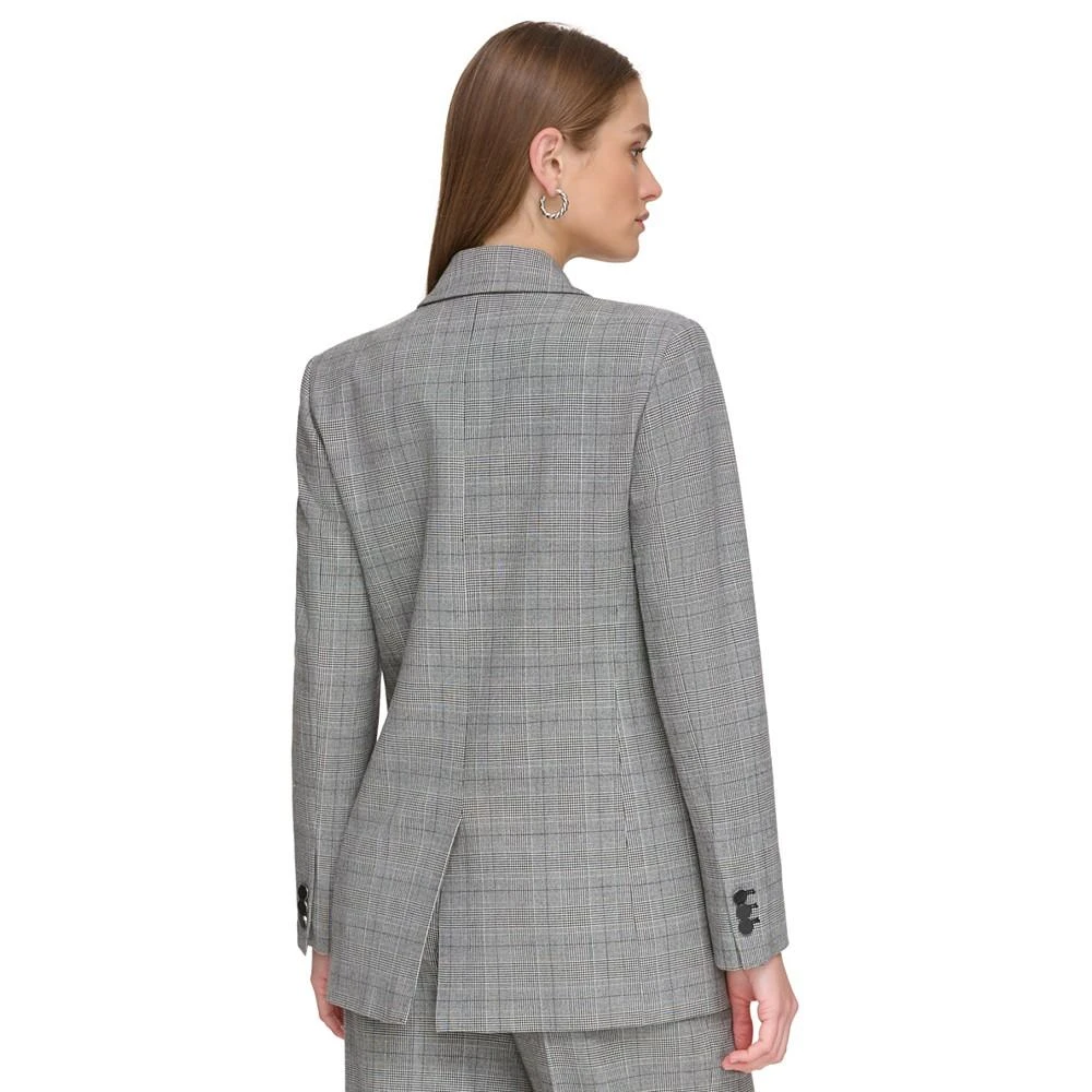 商品DKNY|Women's Houndstooth Peak Lapel One Button Blazer,价格¥700,第2张图片详细描述