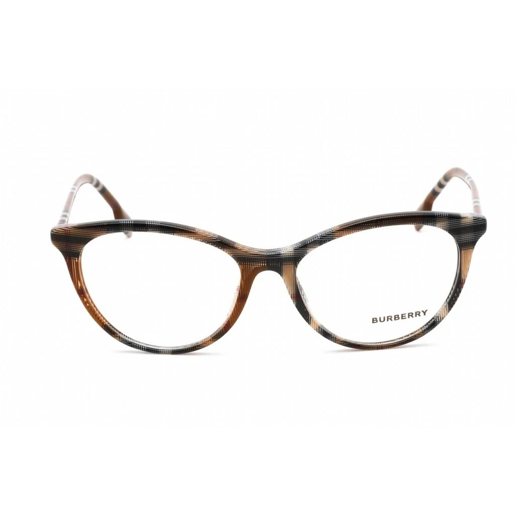 商品Burberry|Burberry Women's Eyeglasses - Check Brown Plastic Cat Eye Shape Frame | 0BE2325 4005,价格¥846,第2张图片详细描述