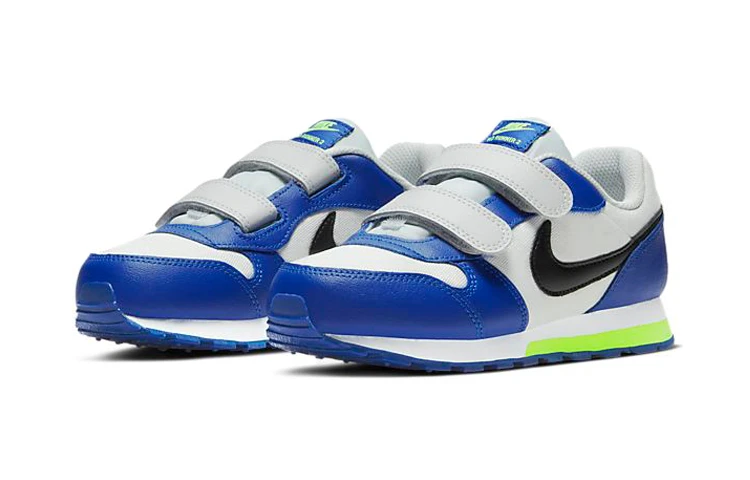 商品[国内直发] NIKE|MD Runner 2 合成革 防滑减震耐磨透气 低帮 儿童跑步鞋 白黑蓝 中小童,价格¥198,第4张图片详细描述